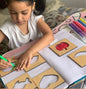 Kids Wooden Drawing Stencils Kit [12 inner +12 Outer] With Puzzle