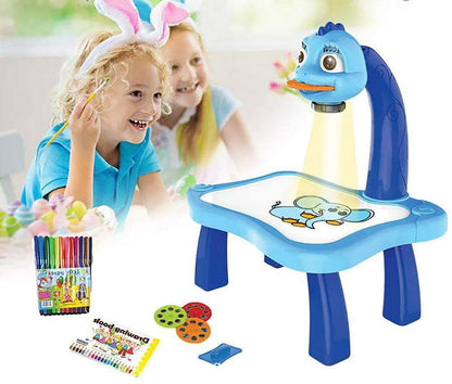3 In 1 LED Projector Drawing Table Toy for Kid- Painting Tool, DIY Musical Painting Toy