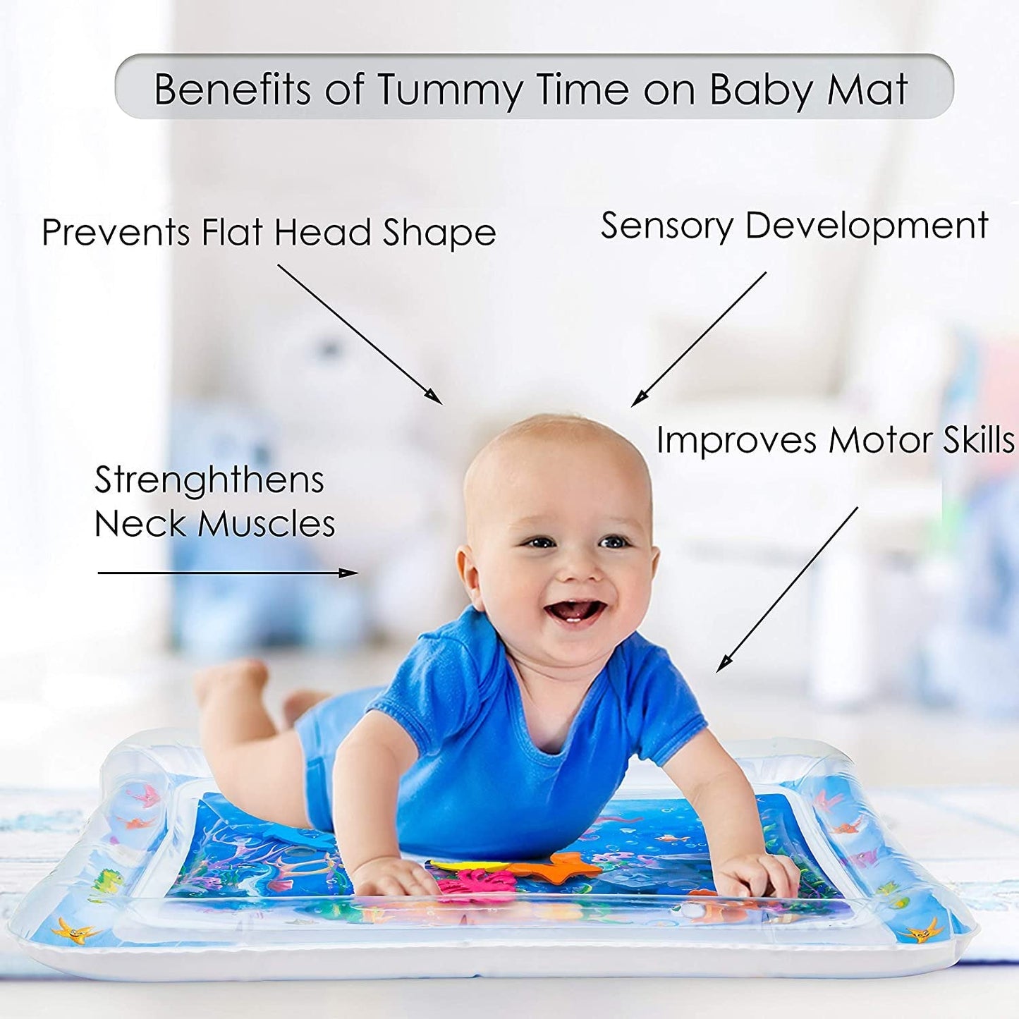 Inflatable Baby Water Play Mat for Infants