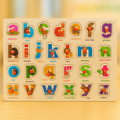 Wooden Peg Puzzle Pin Sorting Boards