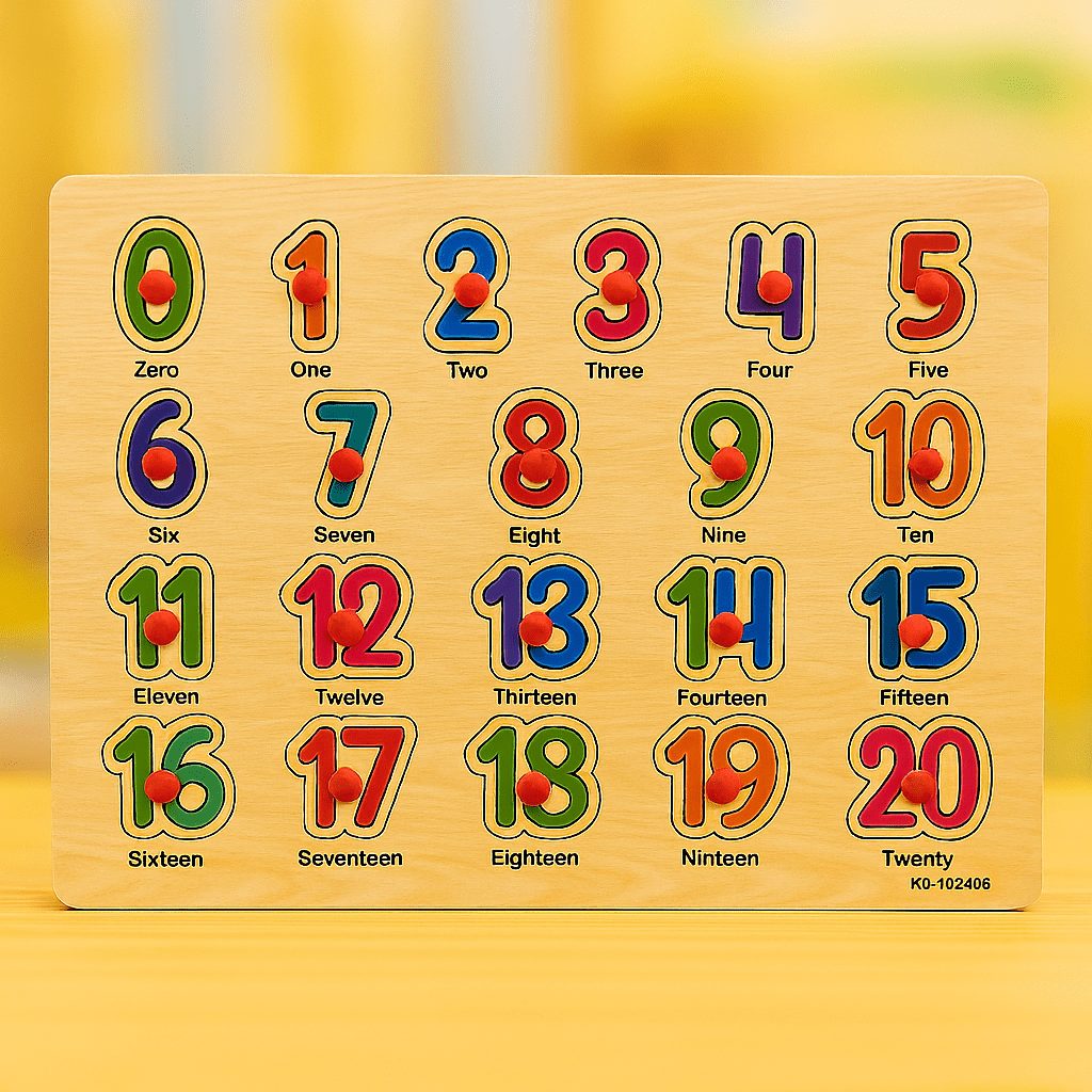 Wooden Peg Puzzle Pin Sorting Boards