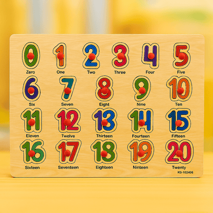 Wooden Peg Puzzle Pin Sorting Boards