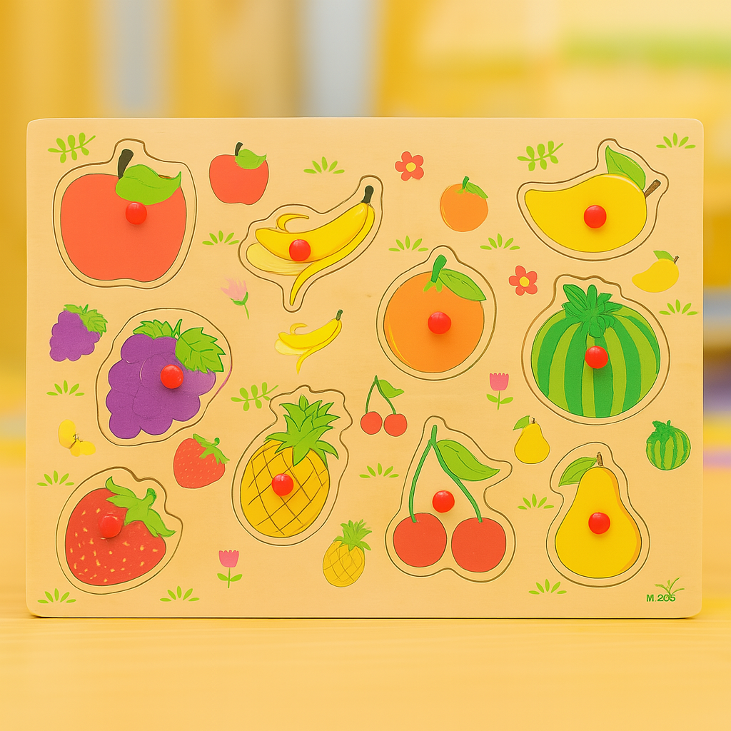 Wooden Peg Puzzle Pin Sorting Boards