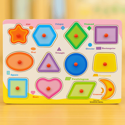 Wooden Peg Puzzle Pin Sorting Boards