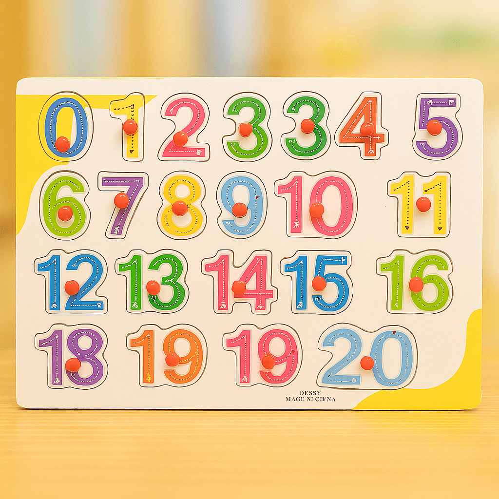 Wooden Peg Puzzle Pin Sorting Boards