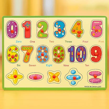 Wooden Peg Puzzle Pin Sorting Boards