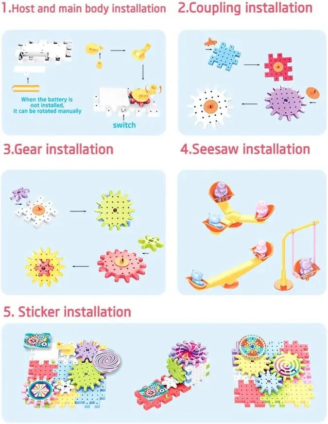 Electric Building Block Gear Toy (83pcs set)