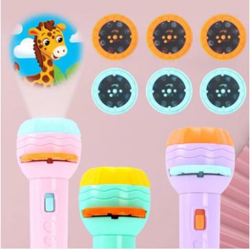 Kids Fun Projector Torch Cartoon Animal Fruit Educational [577]