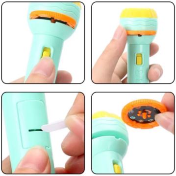 Kids Fun Projector Torch Cartoon Animal Fruit Educational [577]