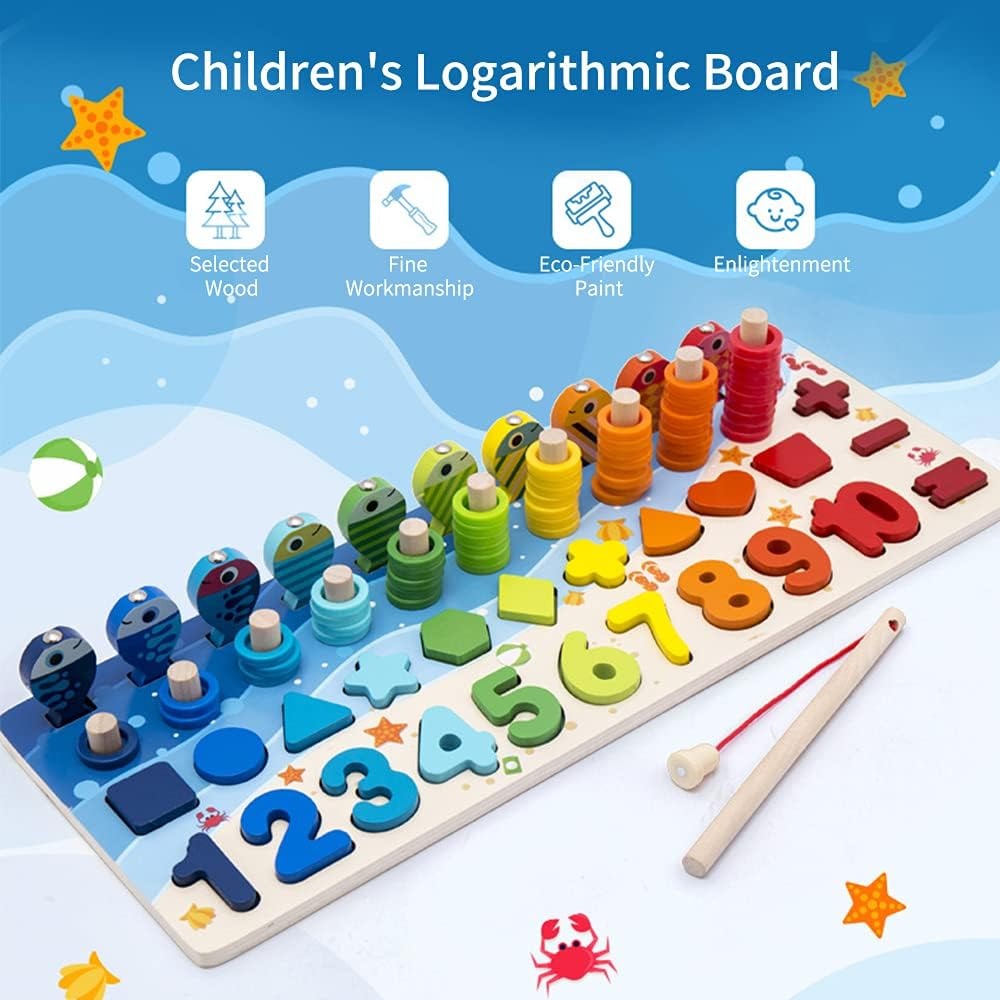 Wooden Logarithm 6in1 Activity