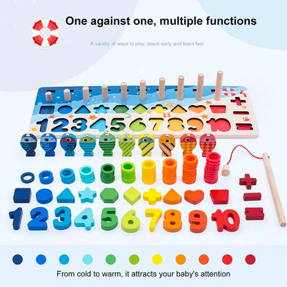 Wooden Logarithm 6in1 Activity