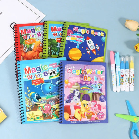 Magic Reusable Water Coloring Activity Book-M