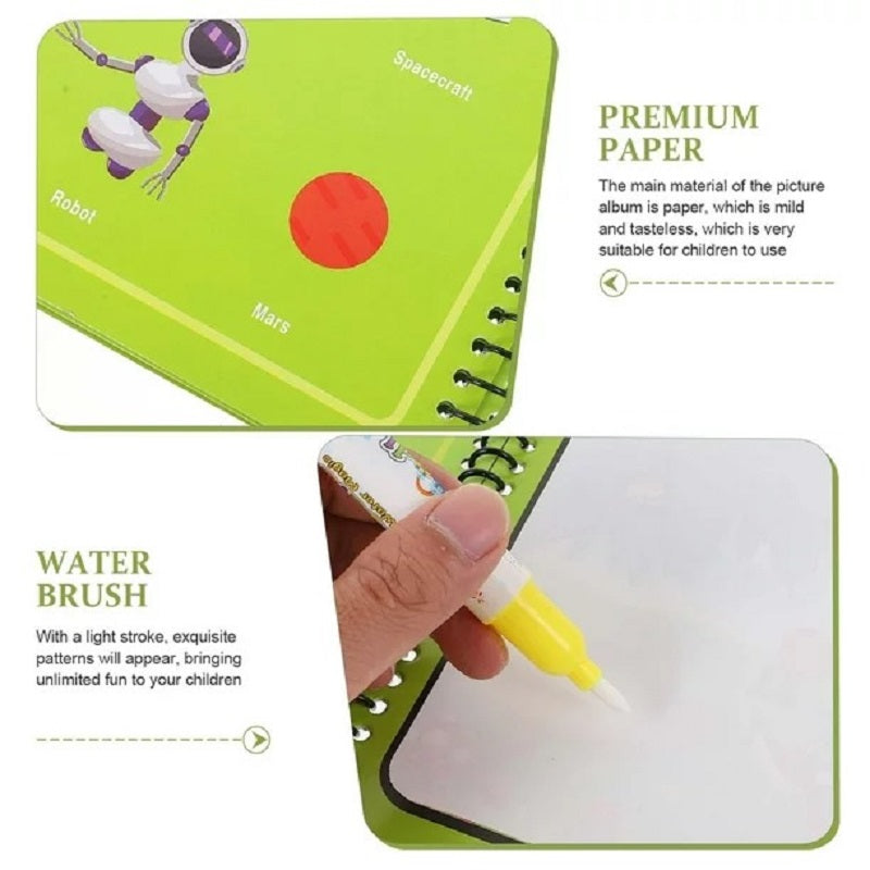 Magic Reusable Water Coloring Activity Book-M