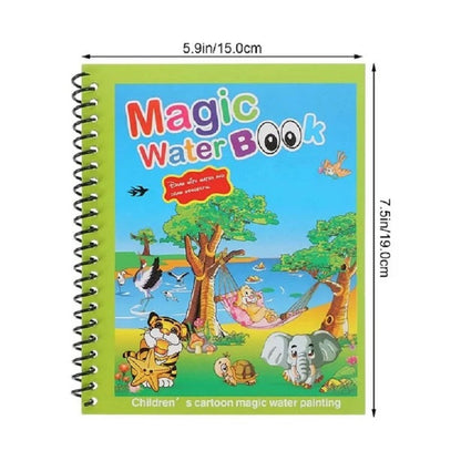 Magic Reusable Water Coloring Activity Book-M